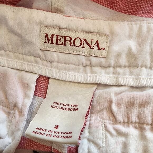 Merona Pink & White Striped Shorts (4) - Picture 5 of 5